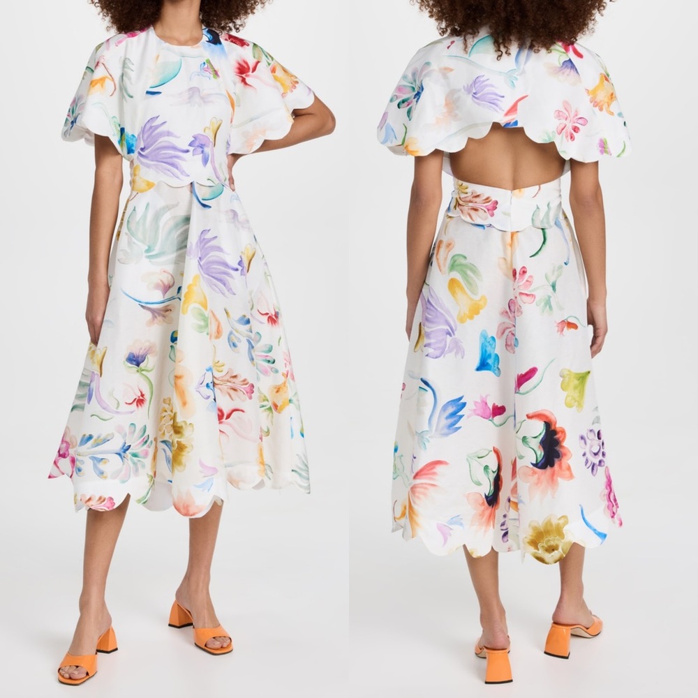 Rosie Assoulin Scalloped Buttercup Dress